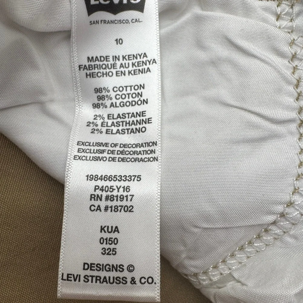 Levis Boys‎ 511 Slim Fit Adjustable Stretch Twill Pants Harvest Gold Tan Size 10